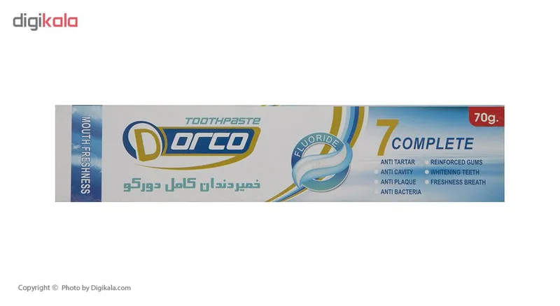 خمیر دندان دورکو مدل 7 Complete تحت لیسانس حجم 70 میلی لیتر - تصویر 3