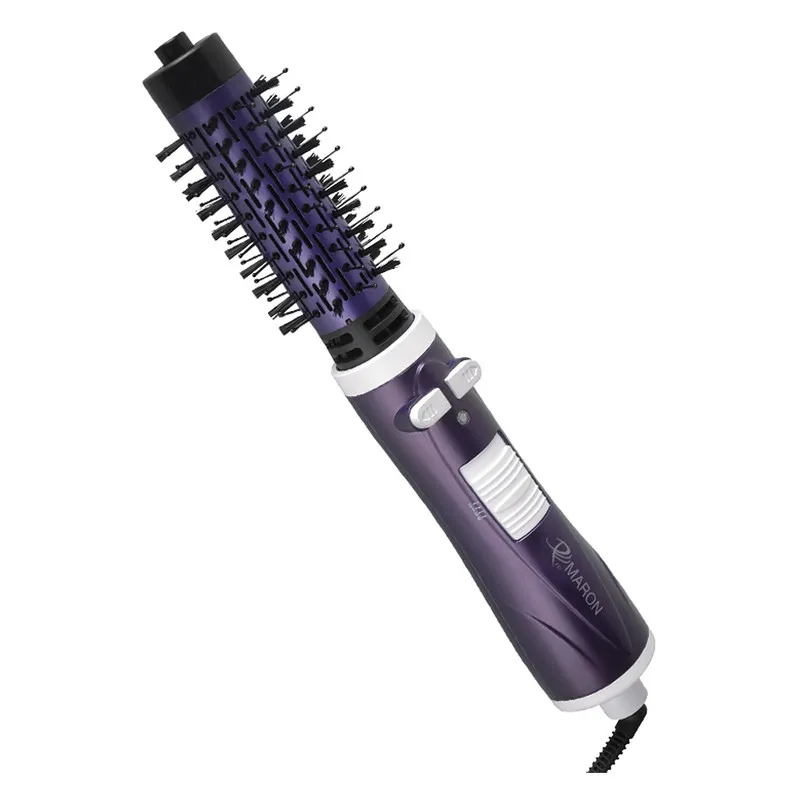 سشوار برسدار چرخشی 1000 وات پرومارون مدل RL-8814، موتور DC، وزن 480 گرم، المنت فلز، با قابلیت باد سرد، فناوری تولید یون، سیم گردان