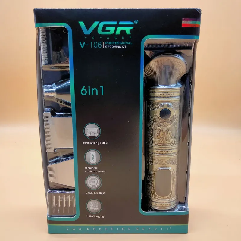 ماشین اصلاح موی سر و صورت وی جی ار مدل 6 کاره کد v-106 - تصویر 3