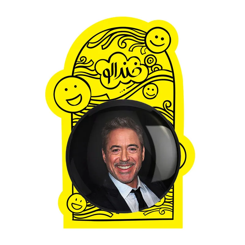 آینه جیبی خندالو مدل رابرت داونی جونیور Robert Downey Jr کد 6436 - تصویر 3