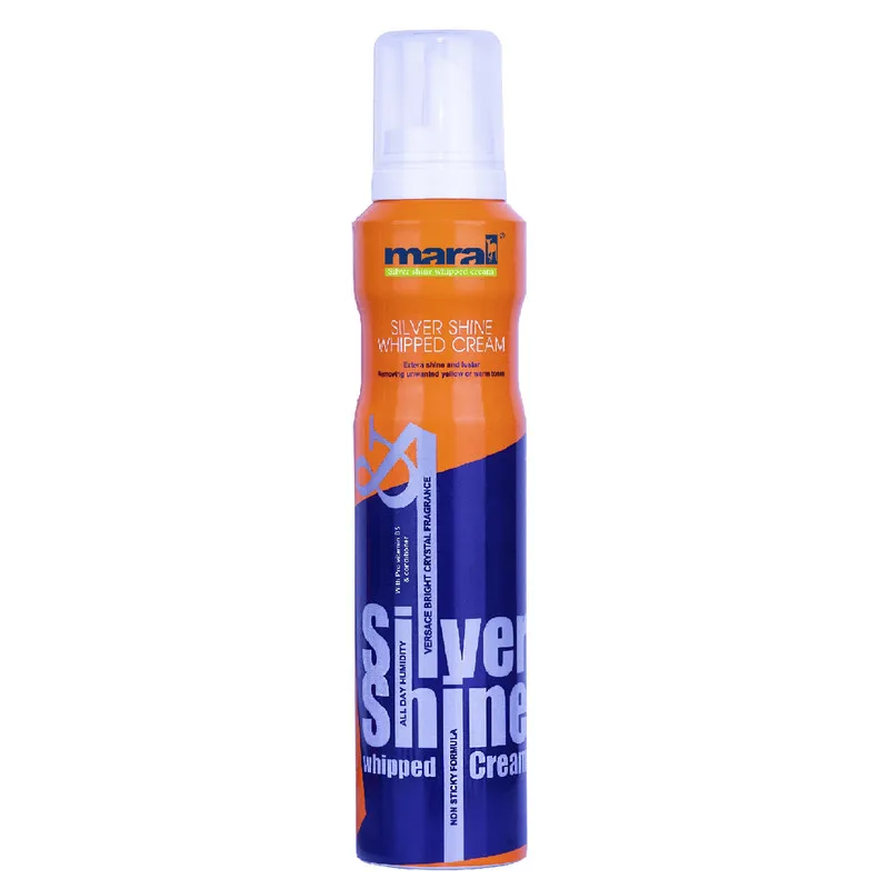 فوم خنثی کننده زردی موهای دکلره مارال مدل silver shine حجم 200 میلی لیتر رنگ دودی نقره ای - تصویر 2