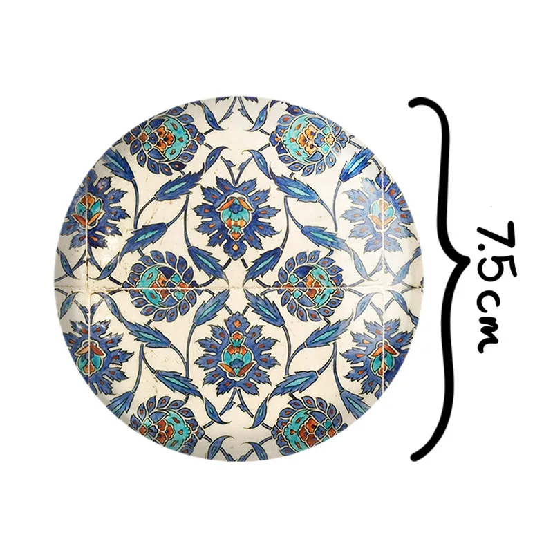 آینه جیبی خندالو مدل کاشی  کد 2179 - تصویر 2