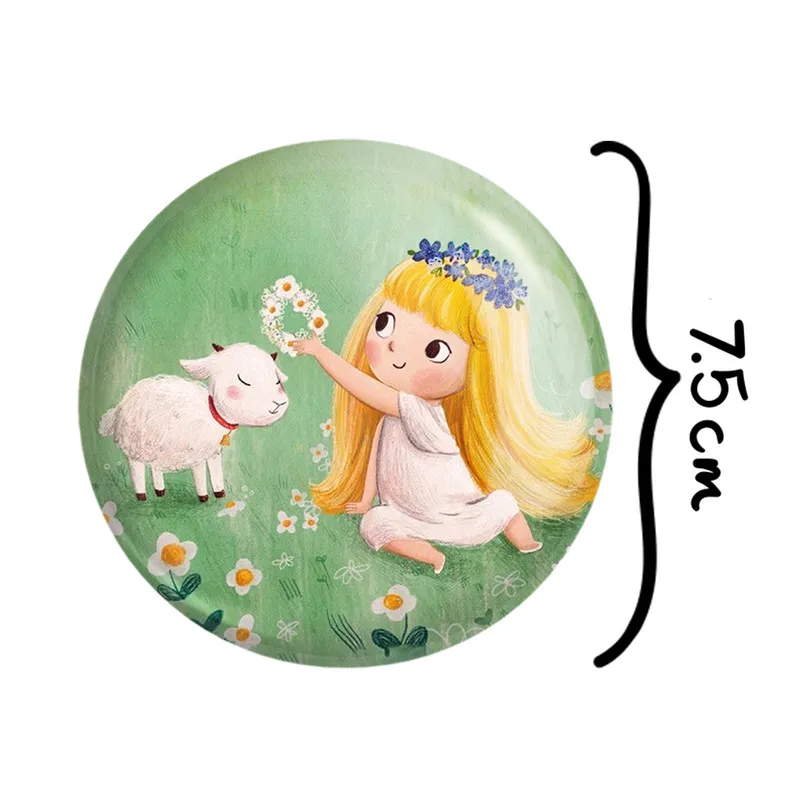 آینه جیبی خندالو مدل دخترانه فانتزی کد 25744 - تصویر 2