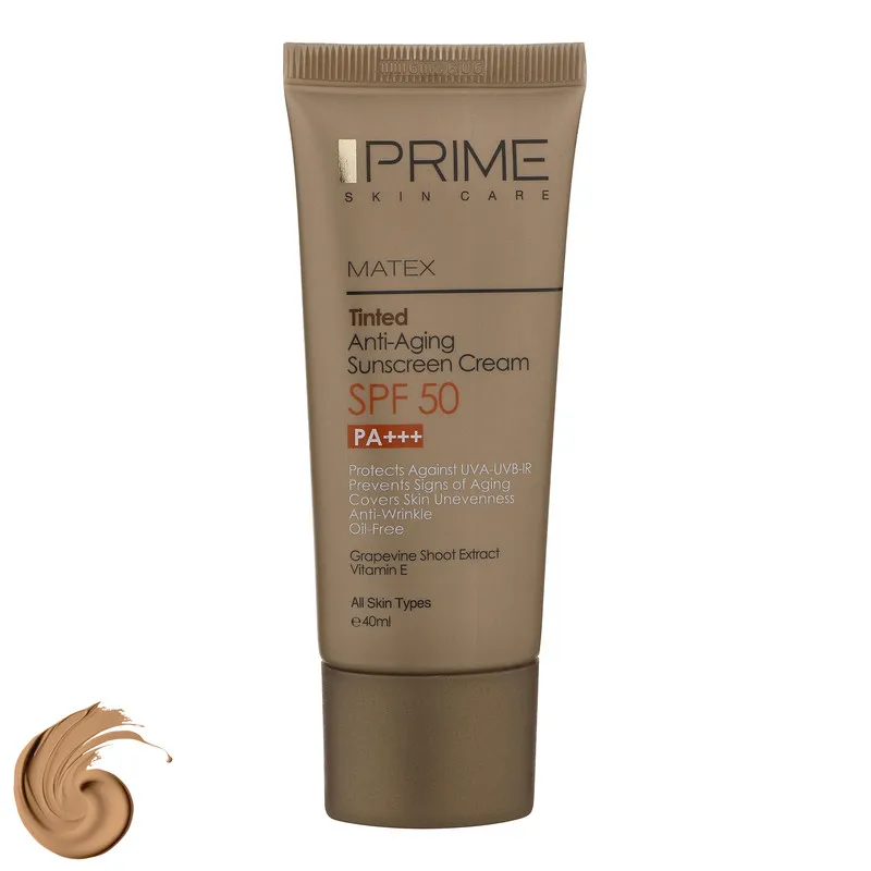 کرم ضدآفتاب رنگی پرایم SPF50 مدل Matex Tinted Rejuvinating مناسب انواع پوست، حجم 40 میلیلیتر - تصویر 2