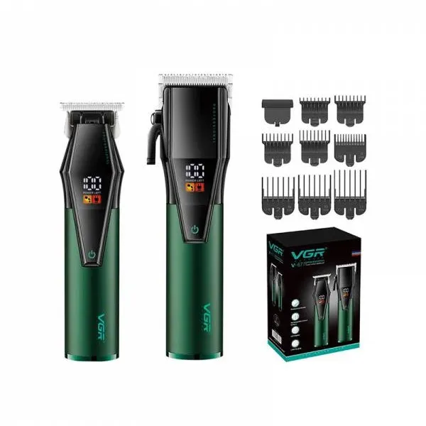 ست ماشین اصلاح موی صورت و بدن وی جی ار مدل V-677 - تصویر 5