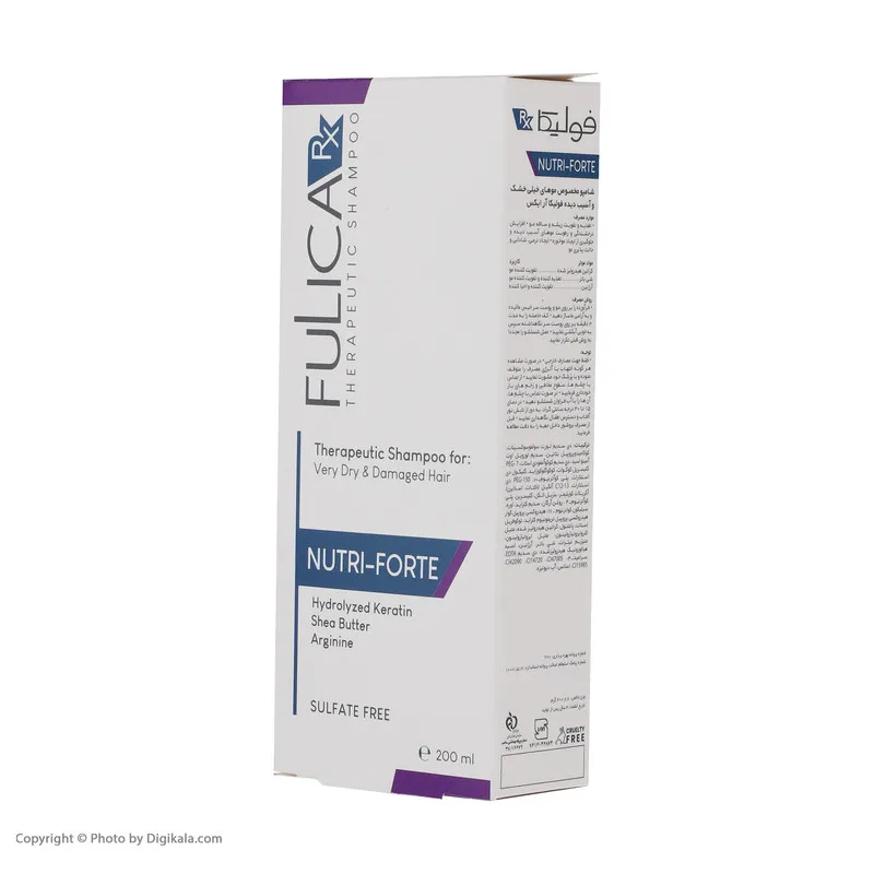 شامپو تقویت کننده و ترمیم کننده مو فولیکا مدل NUTRI-FORTE حجم 200 میلی لیتر - تصویر 3