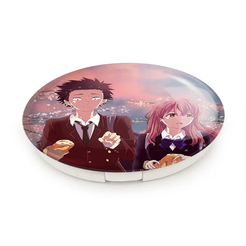 آینه جیبی خندالو طرح شوکو نیشیمیا و شویا ایشیدا انیمه سایلنت ویس A Silent Voice مدل تاشو کد 15818  - تصویر 6