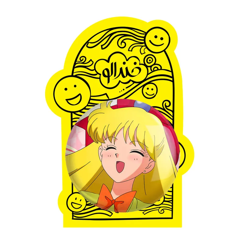 آینه جیبی خندالو طرح میناکو اینو انیمه سیلور مون Sailor Moon مدل تاشو کد 17447 - تصویر 4