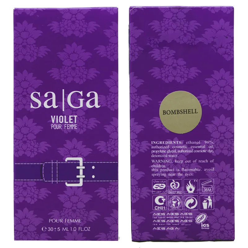 عطر جیبی زنانه عماد آرا مدل SAGA VIOLET حجم 30 میلی لیتر - تصویر 2