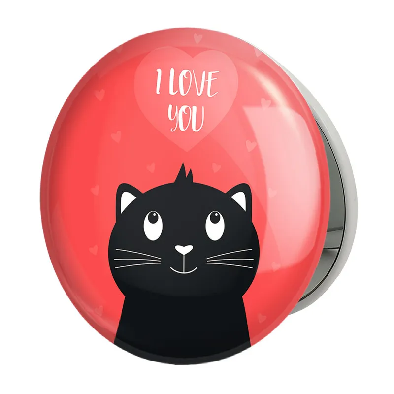 آینه جیبی خندالو طرح گربه Cat مدل تاشو کد 23310