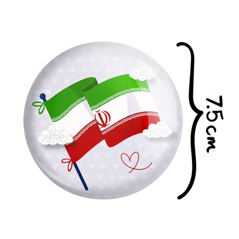 آینه جیبی خندالو طرح پرچم ایران مدل تاشو کد 23940  - تصویر 2