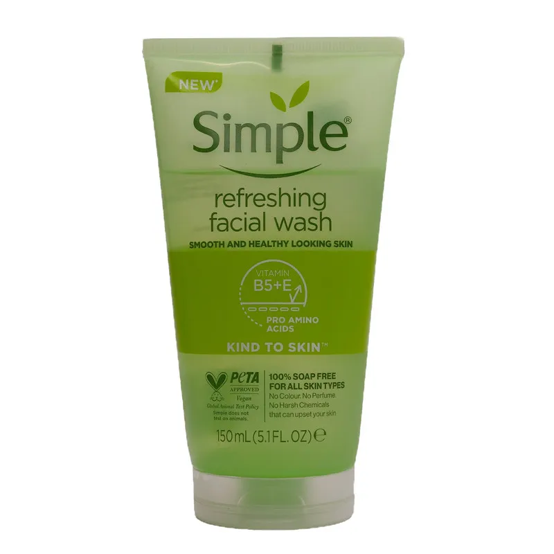 ژل شستوشوی صورت سیمپل مدل Refreshing حجم 150 میلیلیتر