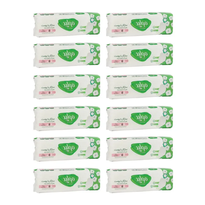 نوار بهداشتی مولپد مدل CLASICC-12 مجموعه 12 عددی