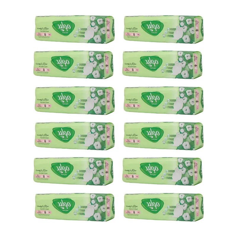 نوار بهداشتی مولپد مدل EXTRA-12 مجموعه 12 عددی