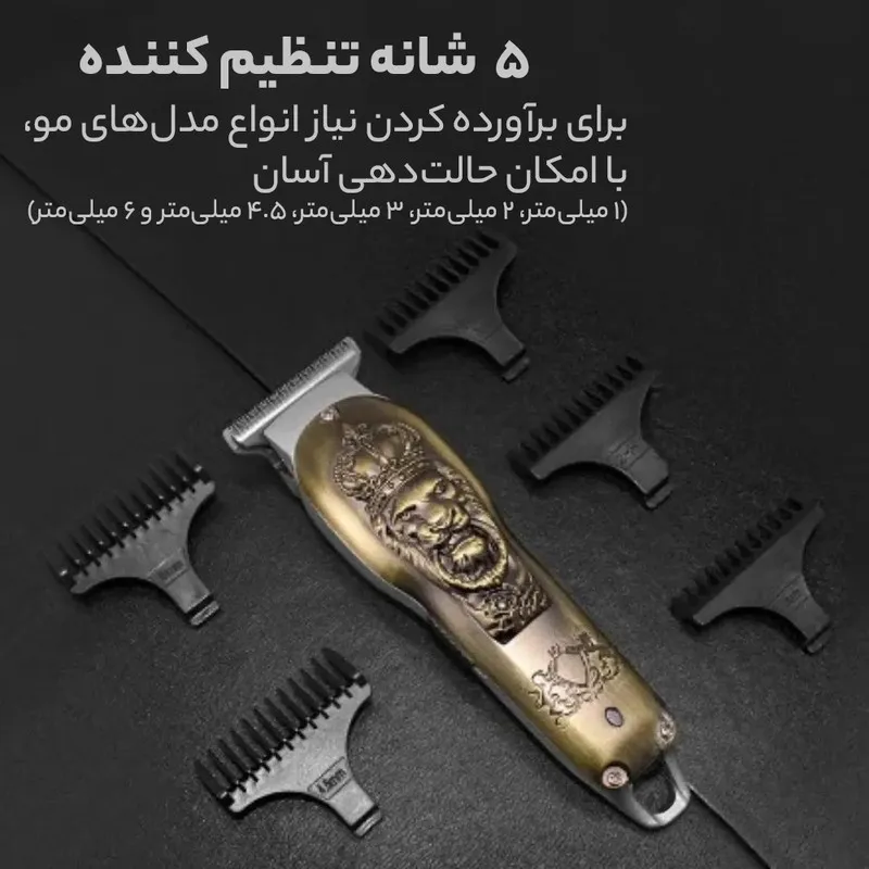 ماشین اصلاح موی سر و صورت گرین لاین مدل LION GNLIHAIRTMGD - تصویر 5