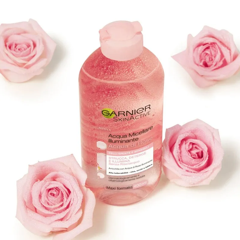 محلول پاک کننده آرایش صورت گارنیه مدل Skin Active Rose حجم 400 میلی لیتر - تصویر 3