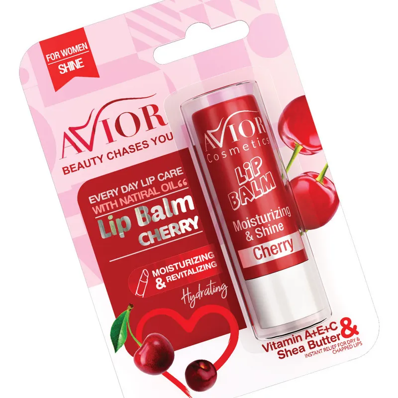 بالم لب اویور مدل cherry با ویتامین A، C، E و شی باتر، مرطوب‌کننده و ترمیم‌کننده لب‌های خشک و آسیب‌دیده بدون پارابن - تصویر 2