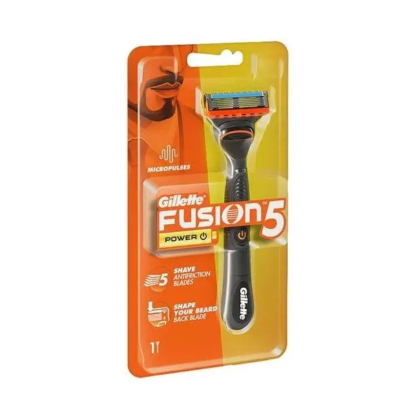 خود تراش ژیلت مدل FUSION 5 POWER به همراه ژل اصلاح ژیلت مدل MOISTURISING حجم 200 میلی لیتر - تصویر 2