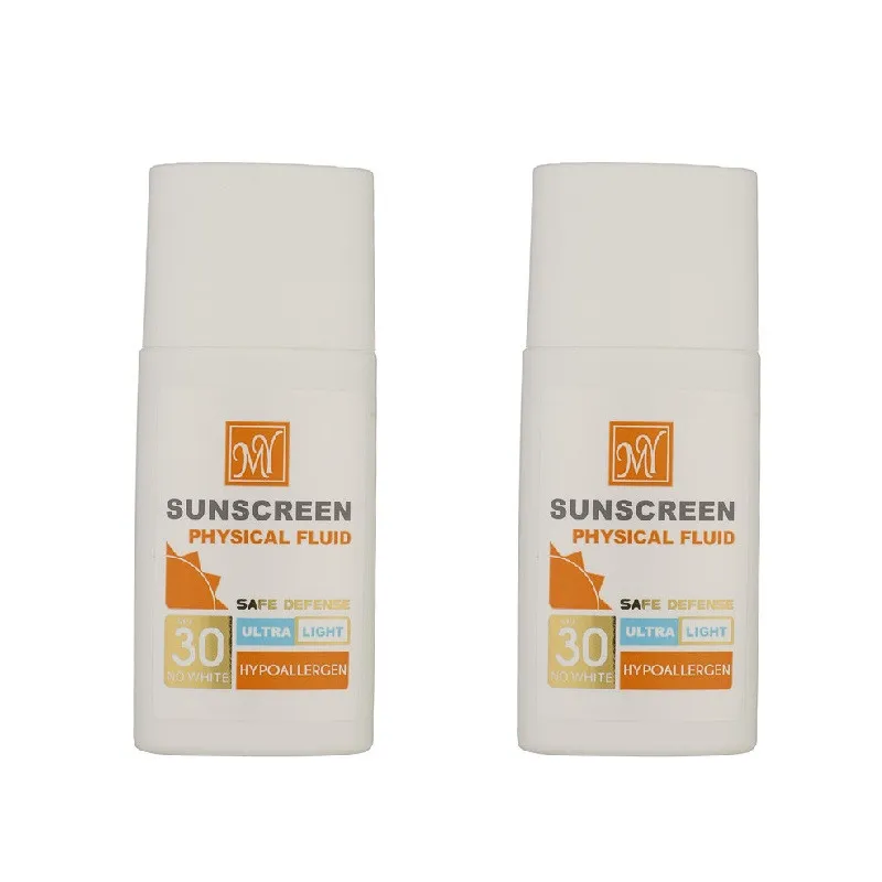 فلوئید ضد آفتاب بی رنگ مای +SPF30 مدل Hypoallergen مناسب انوع پوست حجم 50 میلی لیتر مجموعه 2 عددی