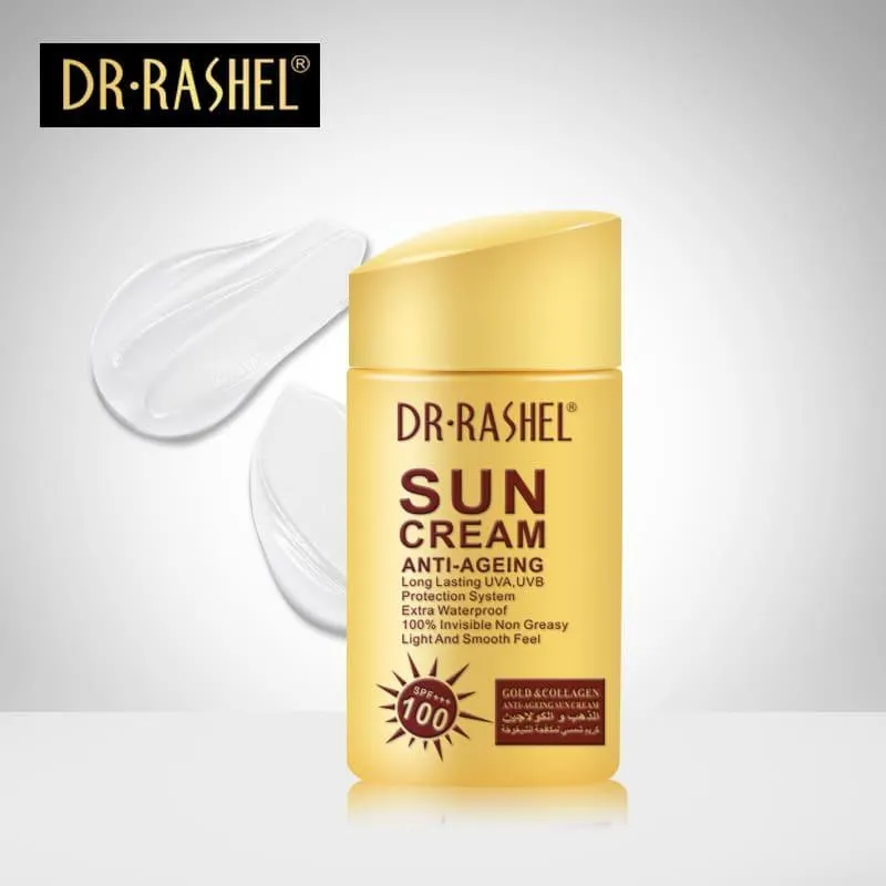کرم ضد آفتاب بی رنگ دکتر راشل SPF 100 مدل anti aging مناسب انواع پوست حجم 80 میلی لیتر - تصویر 4