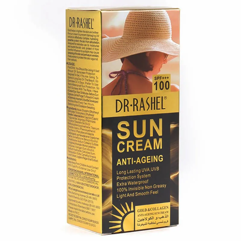 کرم ضد آفتاب بی رنگ دکتر راشل SPF 100 مدل anti aging مناسب انواع پوست حجم 80 میلی لیتر - تصویر 6