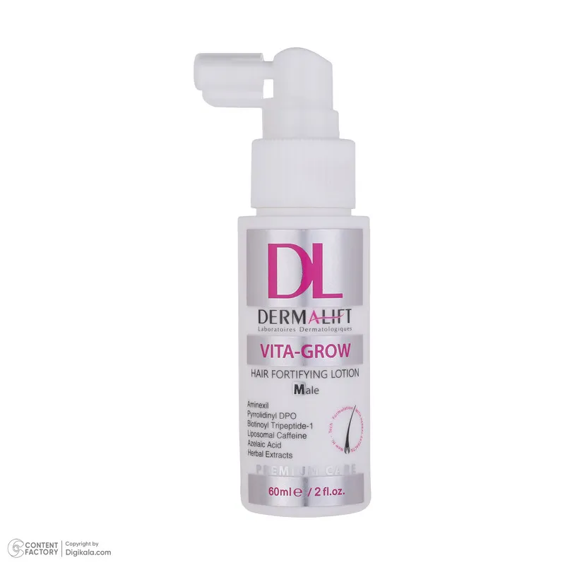 لوسیون تقویت کننده مو درمالیفت مدل VITA GROW حجم 60 میلی لیتر - تصویر 2