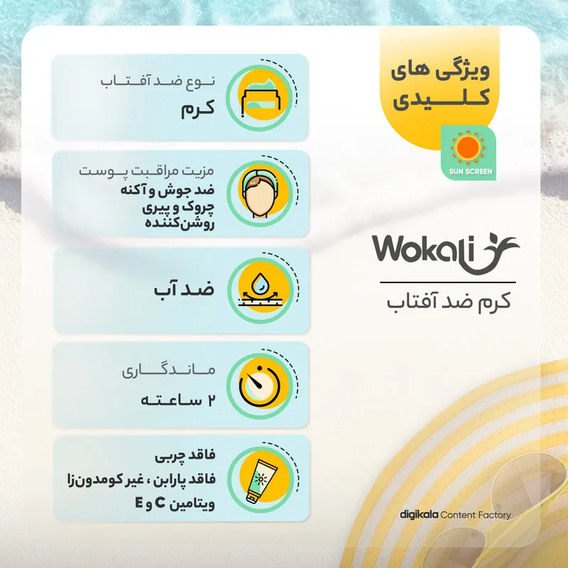 کرم ضدآفتاب بدون رنگ وکالی SPF90 مدل 01 مناسب برای انواع پوستها، حجم 130 میلیلیتر - تصویر 5