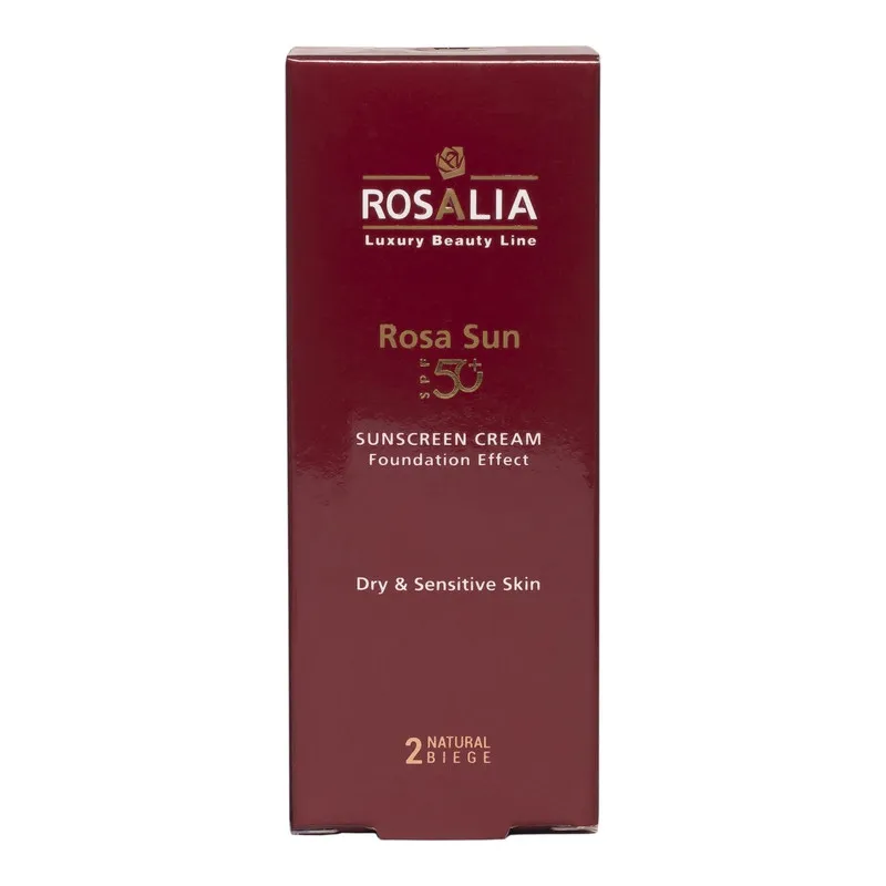 کرم ضد آفتاب رنگی رزالیا SPF50 مدل D-S Skin_LB مناسب پوست های خشک و حساس حجم 40 میلی لیتر - تصویر 2