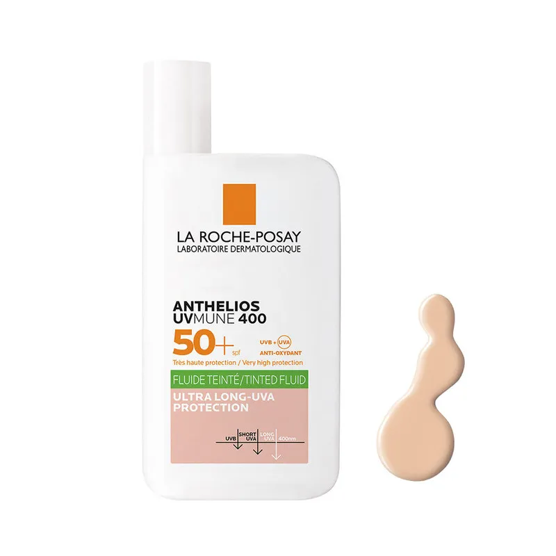 فلویید ضد آفتاب رنگی لاروش پوزای SPF 50 مدل Anthelios UVMune400 مناسب پوستهای چرب حجم 50 میلیلیتر