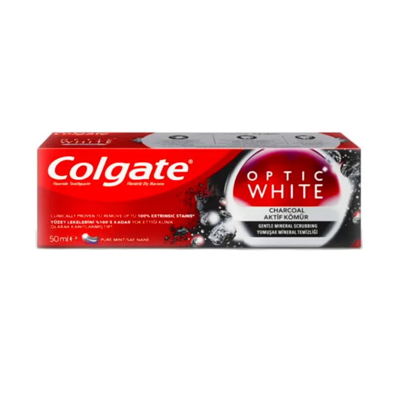خمیر دندان کلگیت مدل OPTIC CHARCOAL حجم 50 میلی لیتر - تصویر 2
