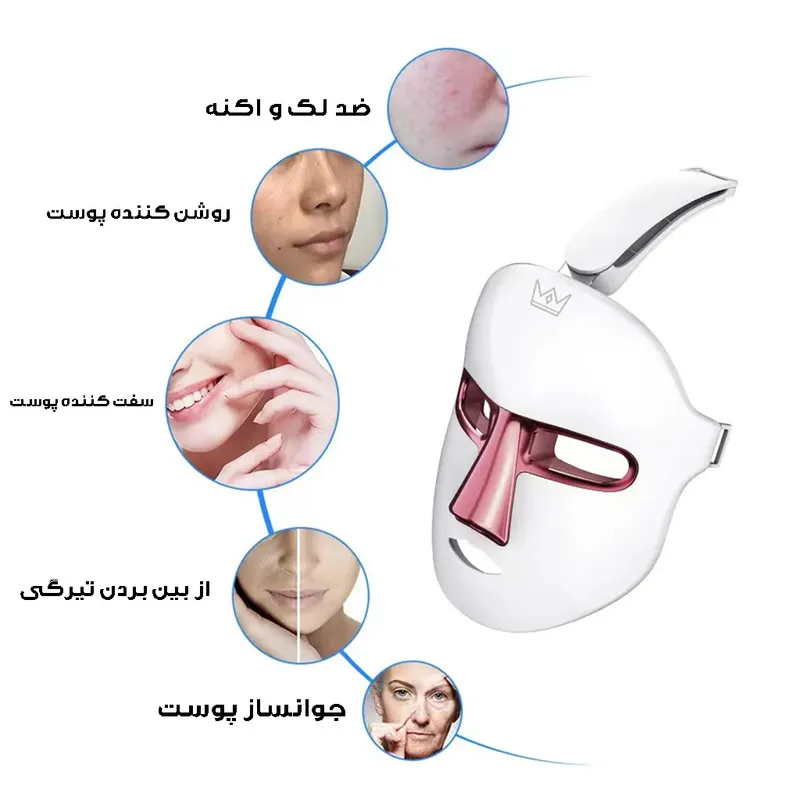 دستگاه جوانساز صورت مدل نقابی کد 7LIGHT-LED - تصویر 3