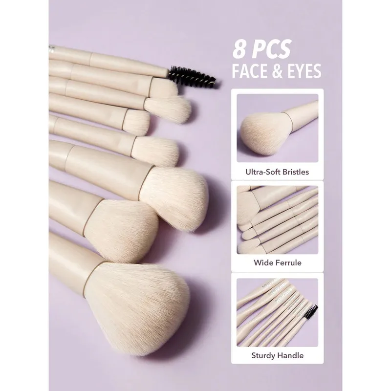 ست برس آرایشی شیگلم مدل Pro Core مجموعه 8 عددی - تصویر 2