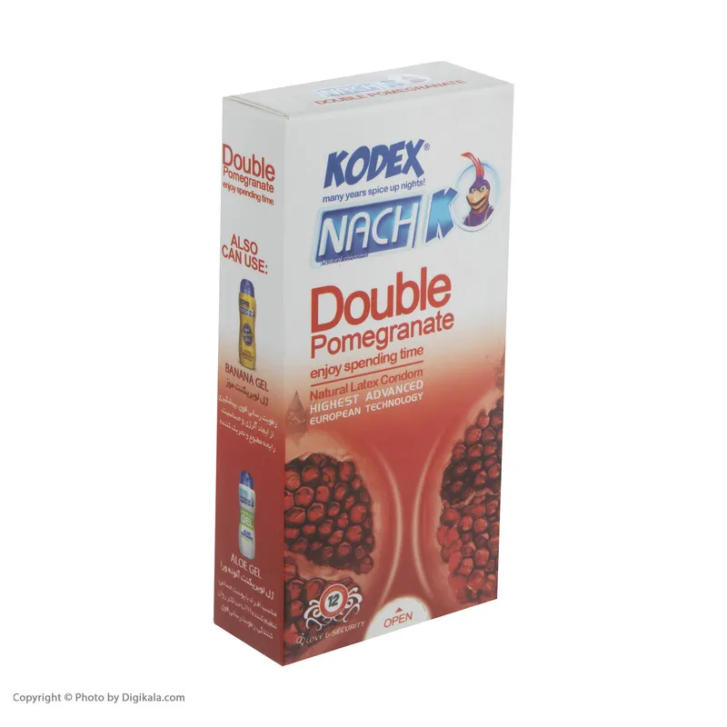 کاندوم کدکس مدل Double Pomegranate بسته 12 عددی - تصویر 2