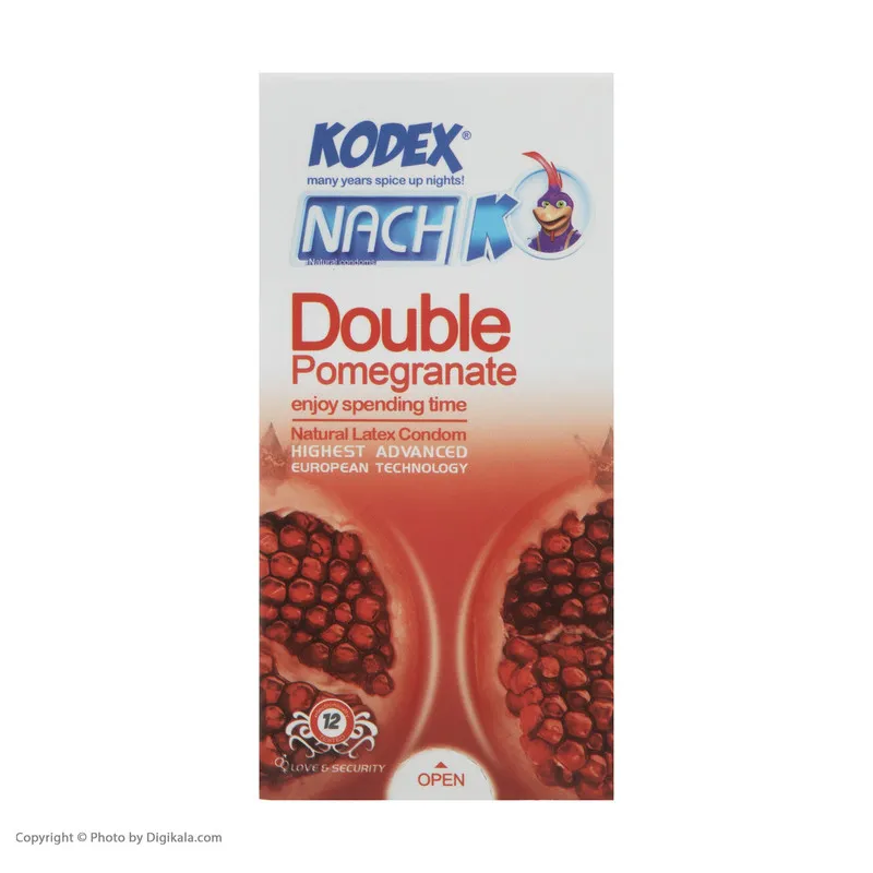 کاندوم کدکس مدل Double Pomegranate بسته 12 عددی - تصویر 4