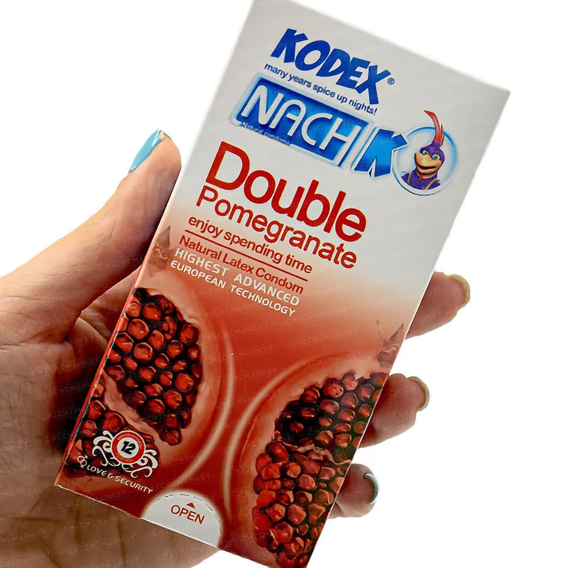 کاندوم کدکس مدل Double Pomegranate بسته 12 عددی - تصویر 6