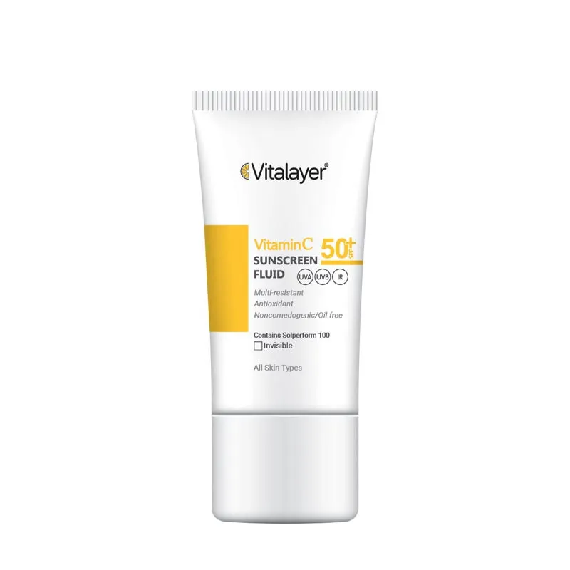 فلوئید ضدآفتاب بیرنگ ویتالیر SPF50 مدل Vitamin C مناسب انواع پوست، حجم 50 میلیلیتر - تصویر 3