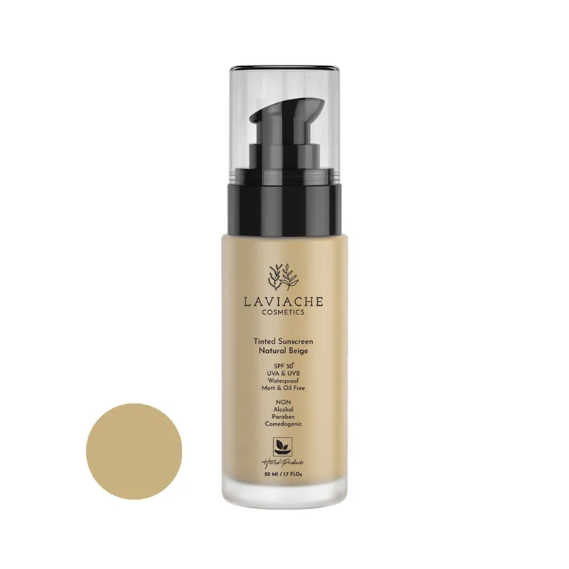 کرم ضد آفتاب رنگی لاویاچه +SPF 50 مدل ضد آب D مناسب انواع پوست حجم 50 میلیلیتر