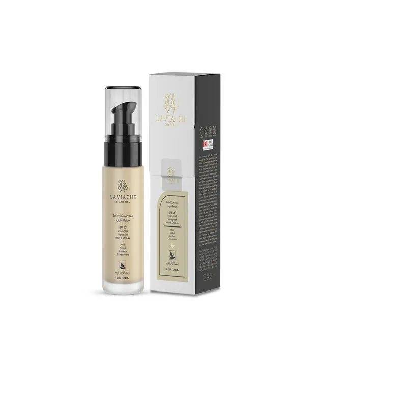 کرم ضد آفتاب رنگی لاویاچه +SPF 50 مدل ضد آب L مناسب انواع پوست حجم 50 میلیلیتر - تصویر 2