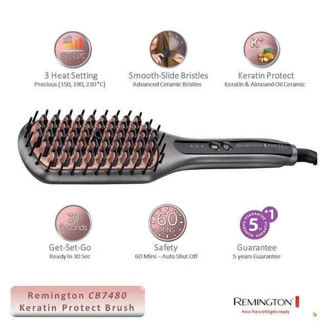 برس حرارتی رمینگتون مدل CB7480 - Keratin Protect - تصویر 3