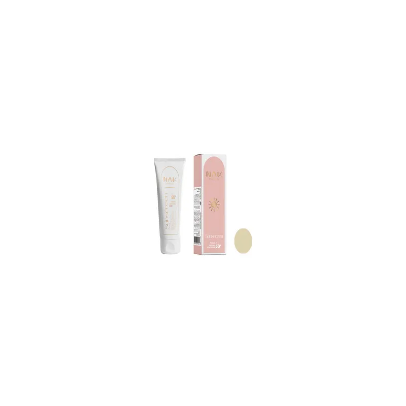 کرم ضد آفتاب رنگی ناک +SPF 50 مدل ضد آب L مناسب انواع پوست حجم 40 میلیلیتر - تصویر 2