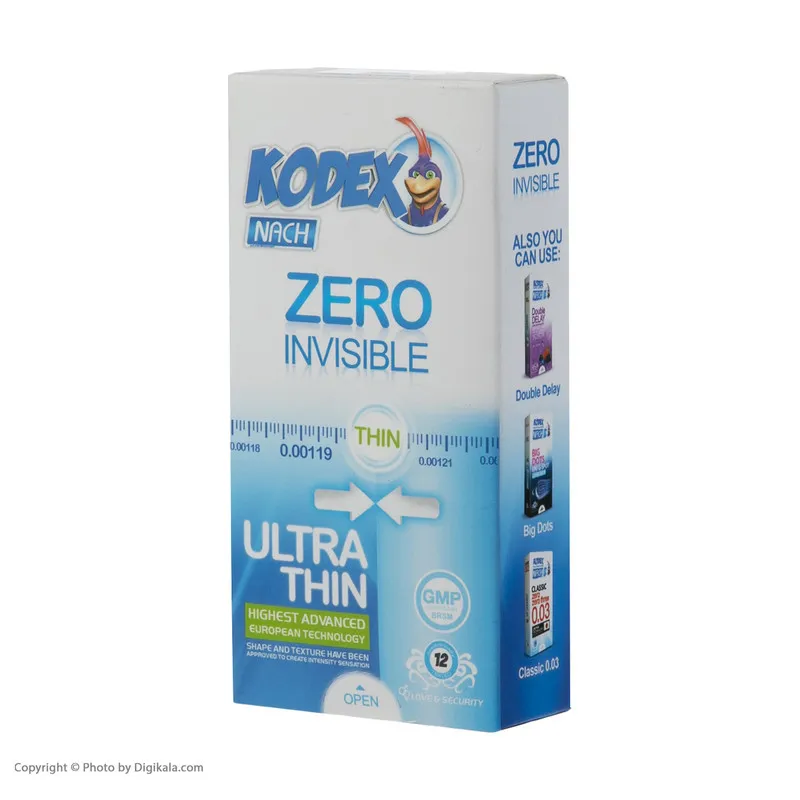 کاندوم کدکس مدل Zero Invisible بسته 12 عددی - تصویر 3