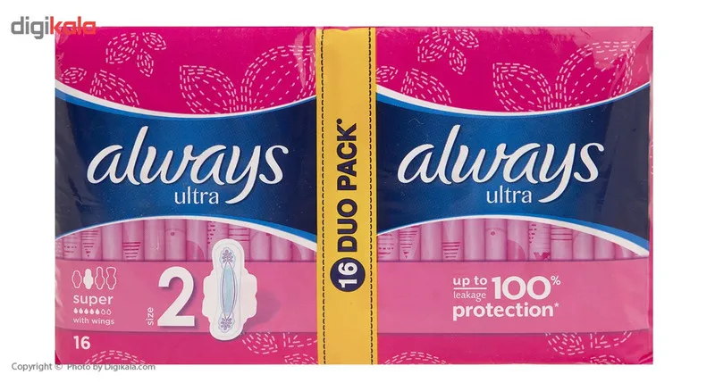 نوار بهداشتی الویز مدل Super Plus بسته 16 عددی - تصویر 3