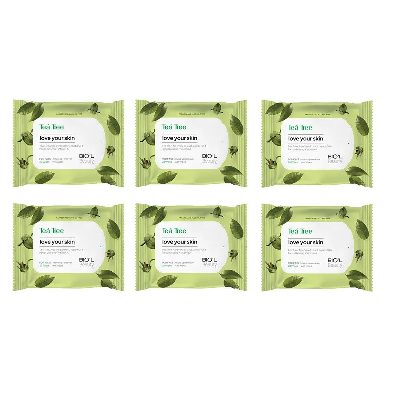 دستمال مرطوب بیول مدل Tea Tree بسته 6 عددی - تصویر 2