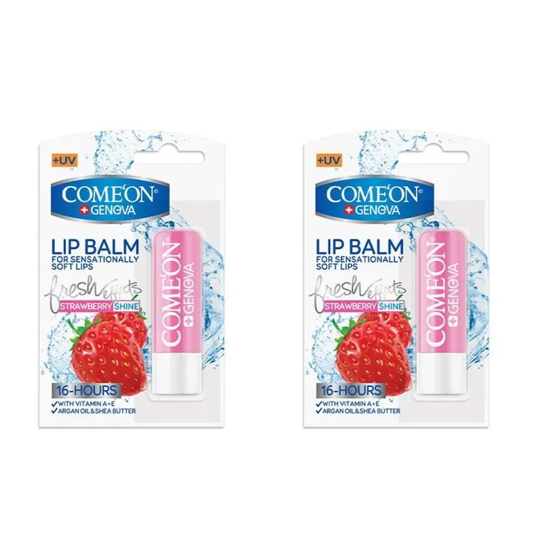 بالم لب کامان مدل STRAWBERRY SHINE مجموعه 2 عددی - تصویر 2