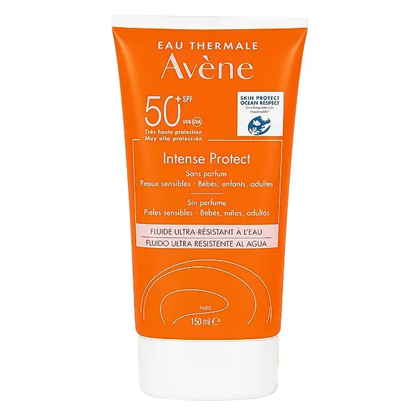 فلوئید ضد آفتاب بدون رنگ اون SPF 50 مدل Intense Protect مناسب پوستهای حساس حجم 150 میلیلیتر