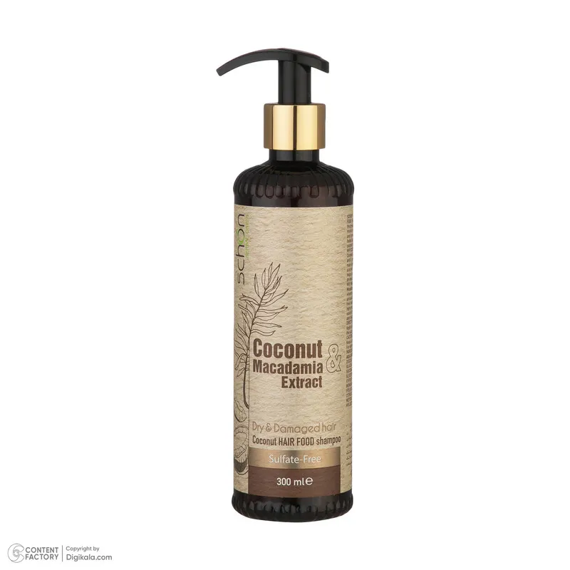 شامپو تقویت کننده مو شون مدل Coconut makadamia sulfate -free حجم 300 میلی لیتر - تصویر 2