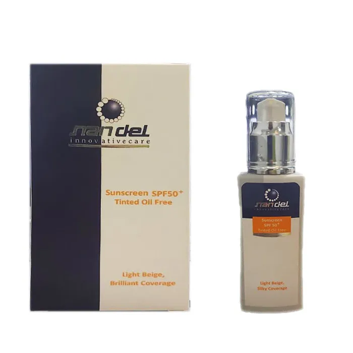 کرم ضد آفتاب رنگی ناندل SPF 50 مدل 01 مناسب انواع پوست حجم 50 میلیلیتر - تصویر 2