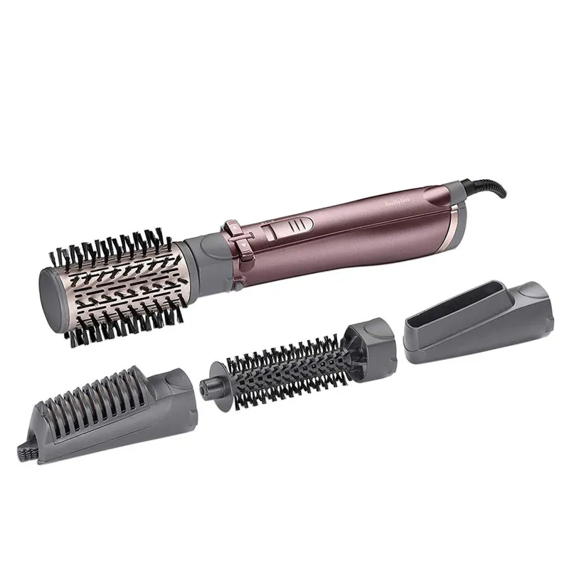 سشوار برسدار چرخشی 1000 وات بابیلیس مدل AS960E، موتور DC، وزن 530 گرم، المنت سرامیک، دارای سری چرخشی با ویژگی فرکنندگی، صافکنندگی، حجمدهندگی، با قابلیت باد سرد - تصویر 2