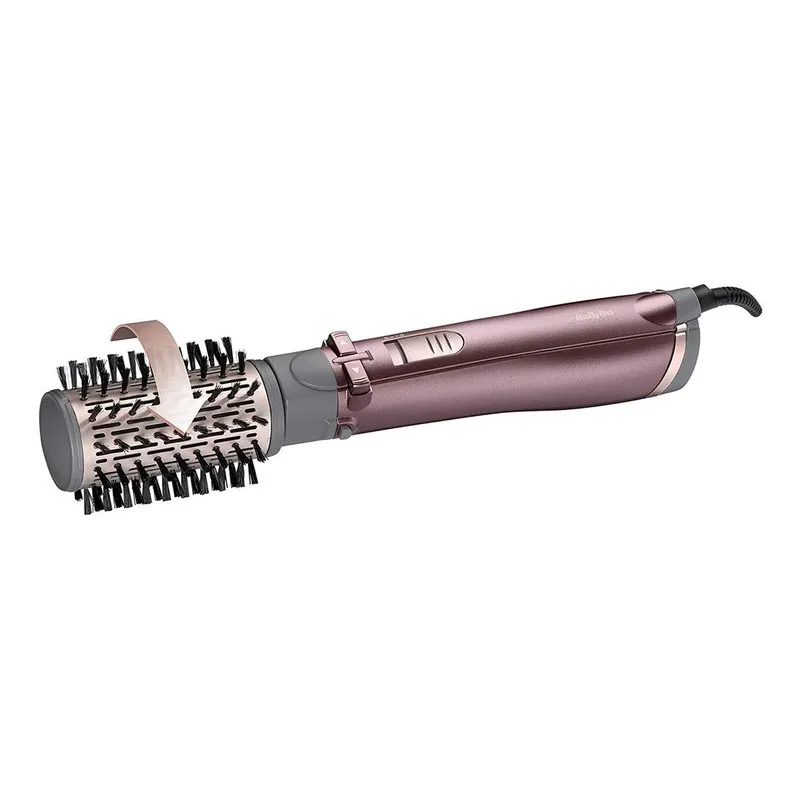سشوار برسدار چرخشی 1000 وات بابیلیس مدل AS960E، موتور DC، وزن 530 گرم، المنت سرامیک، دارای سری چرخشی با ویژگی فرکنندگی، صافکنندگی، حجمدهندگی، با قابلیت باد سرد - تصویر 4