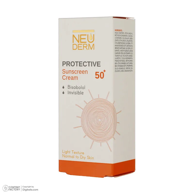 کرم ضد آفتاب بدون رنگ نئودرم SPF 50 مدل Highly Protective مناسب پوست های نرمال تا خشک حجم 50 میلیلیتر - تصویر 4